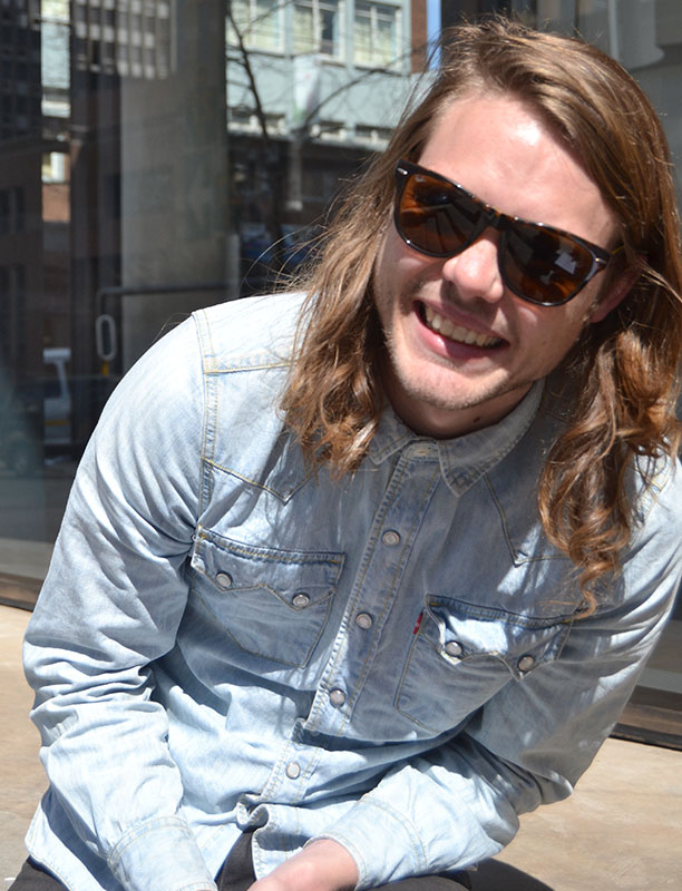 LOL: Thomas Revington laughs as he tells Wits Vuvuzela more about himself. Photo: Shandukani Mulaudzi