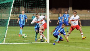 Keegan Boulle, Tuks reserve, scores the fourth goal in their game against UCT on Monday. Photo: Provided
