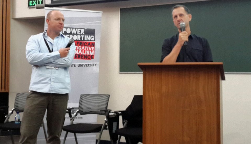 Sunday Times journalists James Oatway (left) and Stephan Hofstatter (right) shared their personal experiences on reporting in conflict areas on the continent. Photo: Prelene Singh